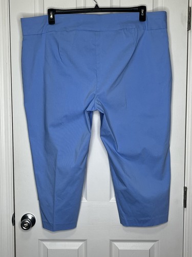 Alfani Capri Pants Womens Plus SZ 28W Periwinkle Tummy Control Pull On Stretch - Picture 3 of 11