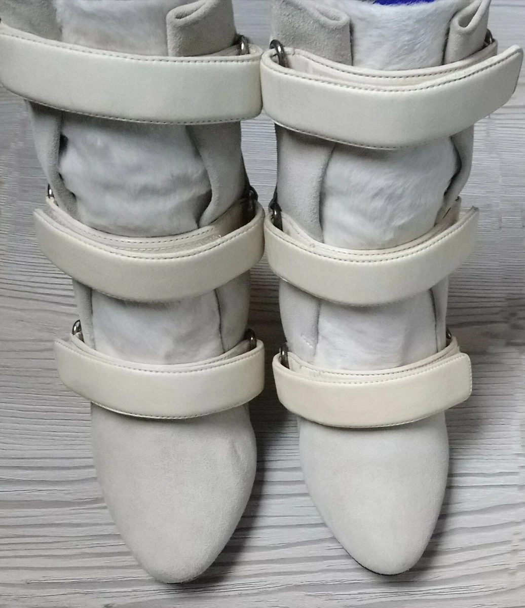 hykleri gået vanvittigt lindring Isabel Marant Pony Hair Ivory Wedge Boots - UK 5 / EU 38 | eBay