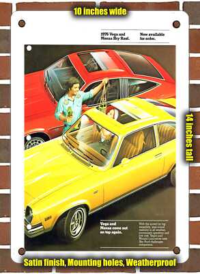 Metal Sign - 1976 Chevy Vega Monza Sky Roof Option - 10x14 Inches