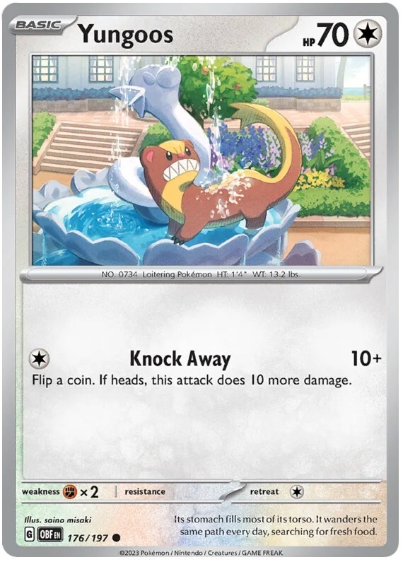 Yungoos Pokemon TCG Card 176/197