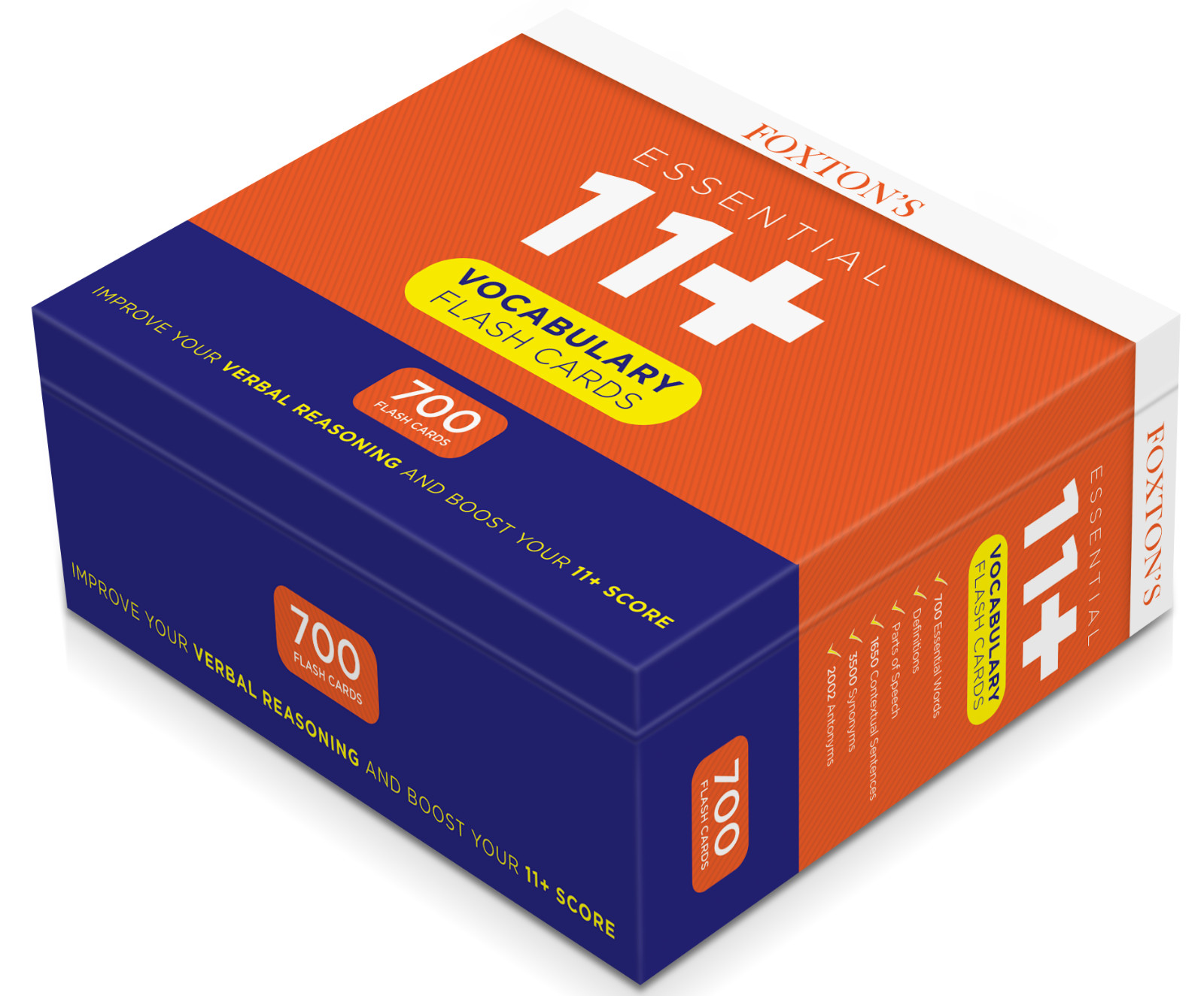 Foxton's 700 Eleven Plus 11 Plus Vocabulary Flash Cards with Synonyms & Antonyms