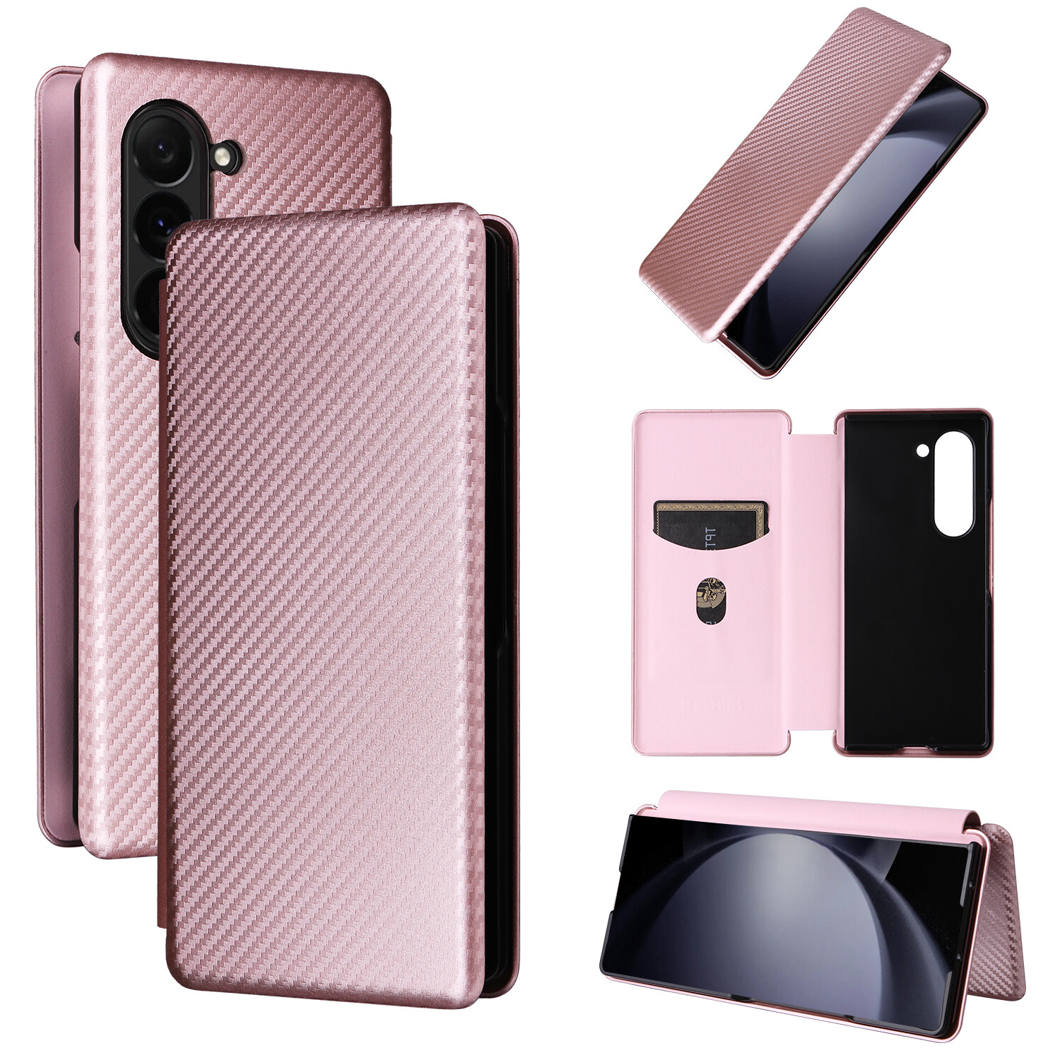 Rugged Flip Card Holder Case for Samsung Galaxy Z Fold 6/5/4/3/2 New Design-image