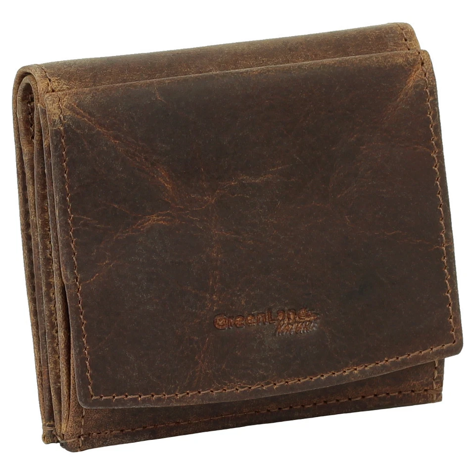 Wiener Schachtel Luxus Herren & Damen Geldbörse Geldbeutel braun Leder Greenland