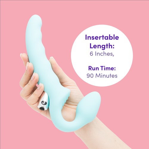 Lovehoney Vibrating Strapless Strap On - 6 inch Ribbed Dildo Vibrator Sex Toy - Picture 5 of 7