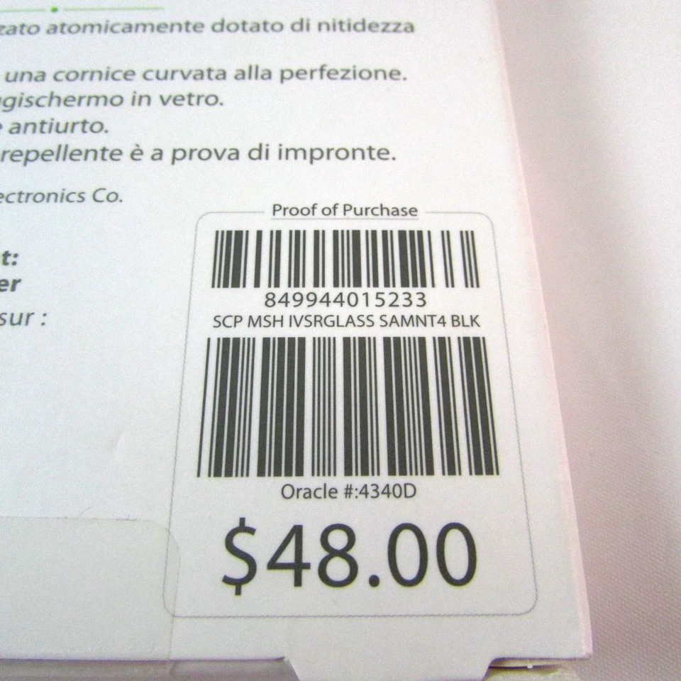 NEW Moshi Ion Samsung Galaxy Note 4 Tempered Glass iVisor Screen Protector Black - Image 4 of 4