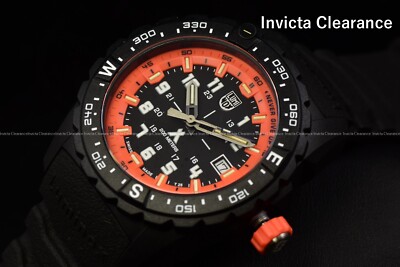 Luminox Men's Bear Gyrlls Mountain 43mm SWISS MADE CHRONO STRAP Watch Black Dial
