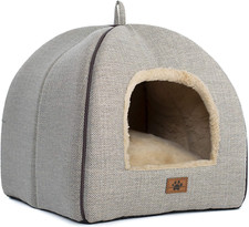 Cat House Tent with Removable Washable Cushioned Pillow, Soft and Self Warming K