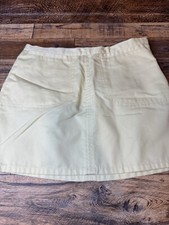Vintage Y2K Abercrombie  Fitch Pale Yellow Mini Skirt Womens Size 0