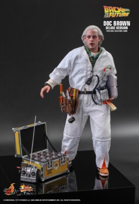 Hot Toys Doc Brown Back To The Future Deluxe MMS610 1/6 Figur versiegelt Versender UK