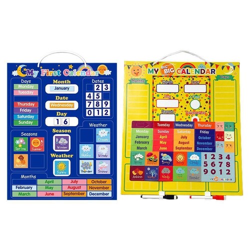 Baby Cognitive Wall Stickers Hanging Board Four Seasons Weather Time L8L7 Q B7G1 - Afbeelding 7 van 18