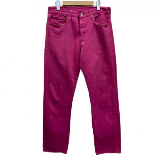 Levi's colored denim pants 90's 501XX Button fly Size:W33L32 Pink