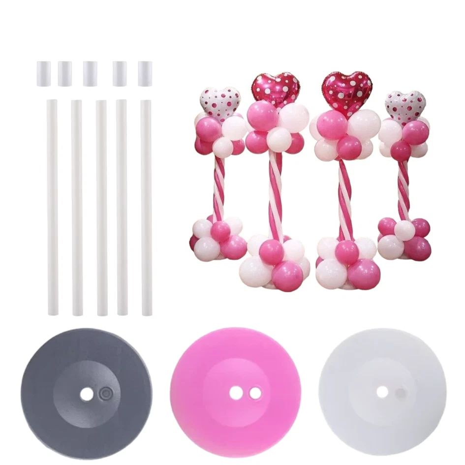 Juego de 2 Kit de Arco con Soporte de Globo, Kit de Marco de Base de Columna Boda Cumpleaños Fiesta Hágalo Usted Mismo Reino Unido Foto 4 de 4