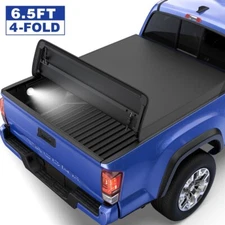 6.5FT 4-FOLD Truck Bed Tonneau Cover For 1988-2007 Silverado GMC Sierra Pickup