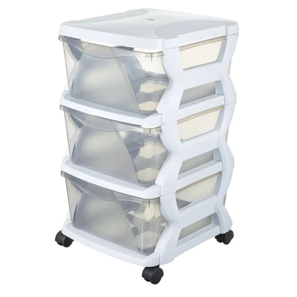 Bama CASSETTIERA in PLASTICA con RUOTE ARREDO CASA CUCINA BAGNO UFFICIO - Immagine 4 di 4