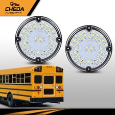 Led Back-up Reverse Tail Light 7 Round White Fit For School Bus Transit Vehicle Led Back-up Reverse Tail Light 7 Round White Fit For School Bus Transit Vehicle