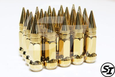 ⭐︎ゴールド⭐︎ Z RACING GOLD STEEL SPIKE STYLE 12X1.25MM KEY CLOSED ENDED LUG