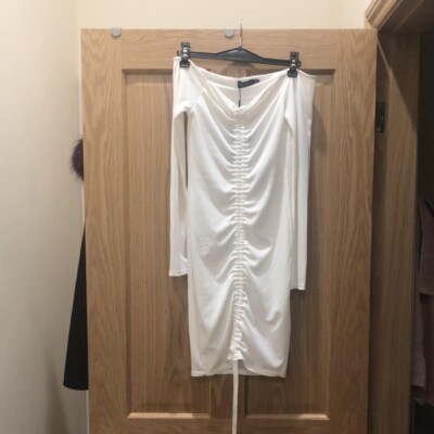 white 20s dress 1920s Great Gatsby dress in bleached linen color with tiered skirt