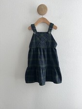 Zara Girls Plaid Overall Dress Size 4-5 Years Old