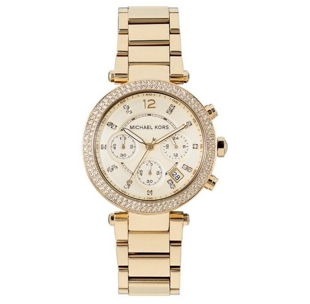 Michael Kors MK5354 Parker Chronograph Champagne Dial Ladies Watch - Gold  for sale online | eBay