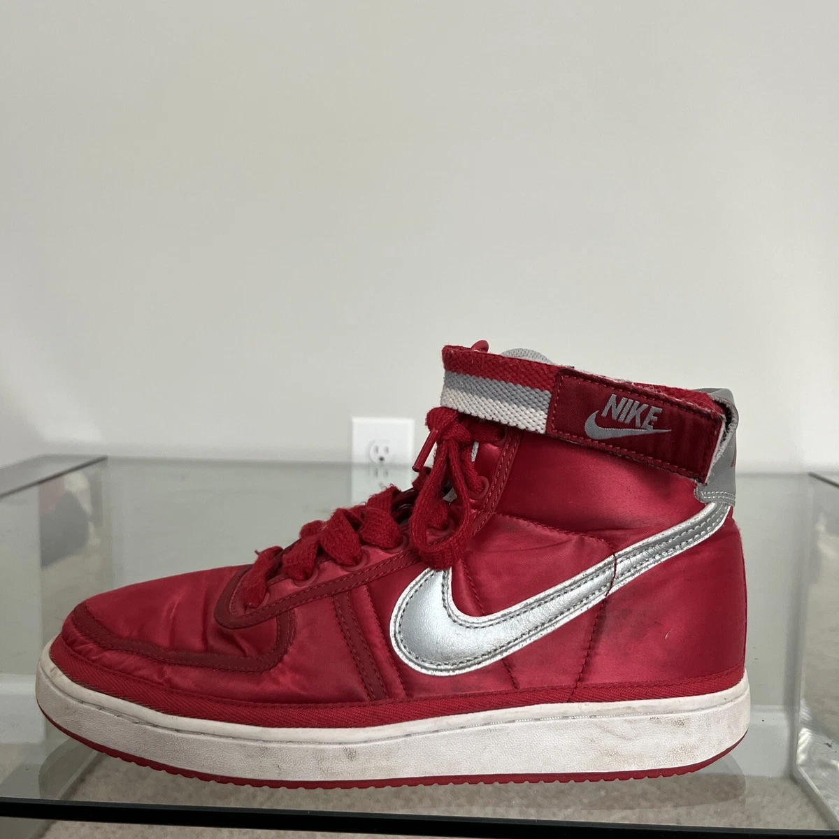 Nike vandal high supreme hotsell university red metallic silver