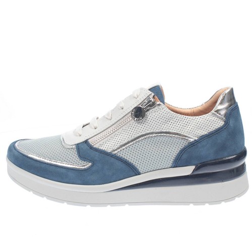 Stonefly Cream 40 - Sneakers Con Cerniera Blu - Donna Scarpe Sneakers - Imagen 3 de 4