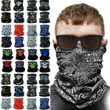 3-12Pcs Tube Bandana Scarf Neck Gaiter Head Face Mask Multi-use Outdoor Cap Lot