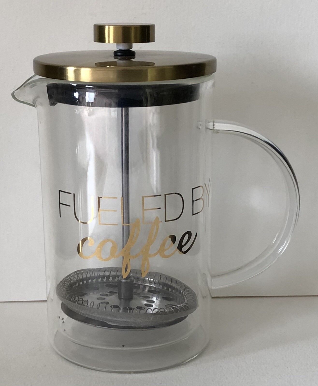 Brew Coffee Tea Maker Brewing Glass Brass Lid