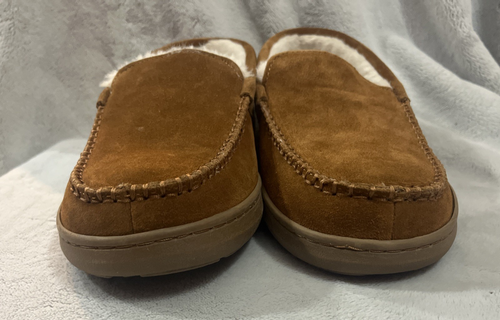 🔥 Eddie Bauer Men's Sherman Tan Suede Memory Foam Slippers Size M 8-9🔥 - Picture 8 of 10