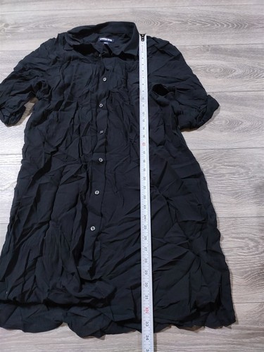 Swim Cover Up Womens Medium Tall 10-12 Button Up High Quality Black Sheer Shirt - Picture 3 of 5
