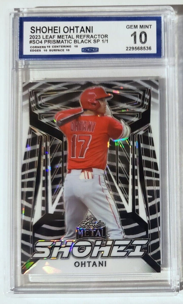 SHOHEI OHTANI 1/1 Graded CCG Gem Mint 10 2023 Leaf Metal
