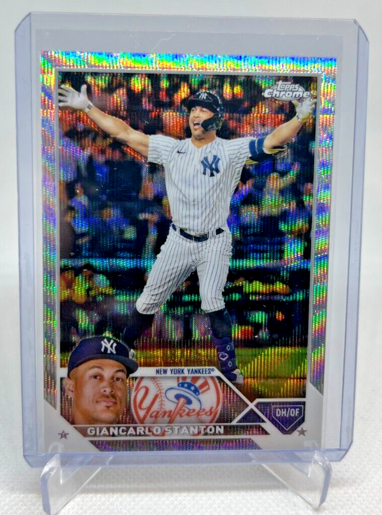 2023 Topps Chrome - Giancarlo Stanton #90 Blue Wave Refractor /75