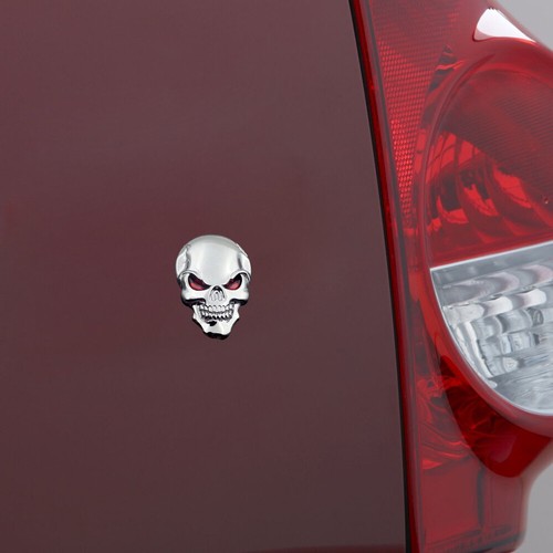 3D Metal Skull Bone Sticker Car Exterior Body Emblem Badge Decal Car Accessories - Picture 11 of 12