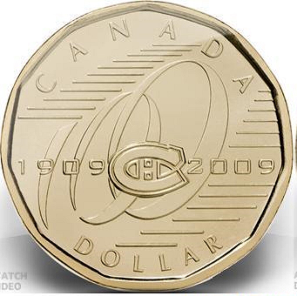 2009 Canada Montreal Canadiens Loonie. UNC. $1 Dollar Coin Loon