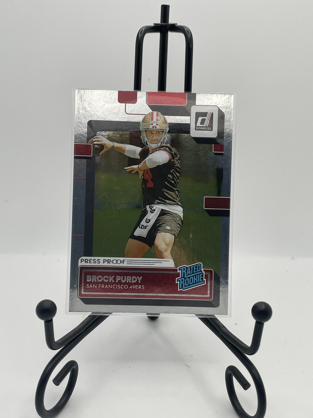 2022 Panini Donruss - Rated Rookie Press Proof Silver #374 Brock Purdy /100 (RC)