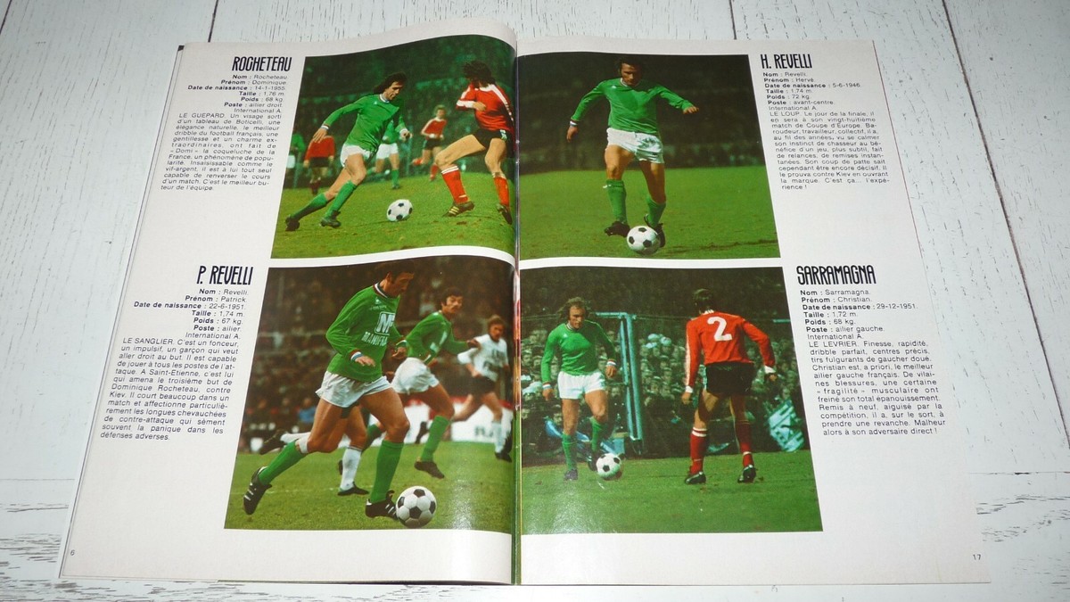 FOOTBALL ONZE n°1 de 1976 : LES 20 EQUIPES DE D1 EN COULEURS