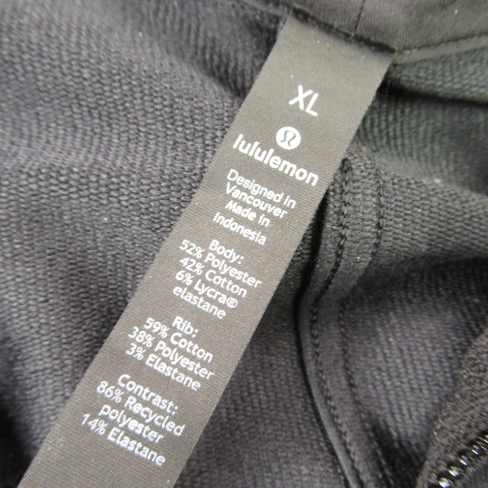 Chaqueta Lululemon Para Hombre XL Cremallera Completa Manga Larga Exterior Ligera Xbox 360 Negra Foto 3 de 4