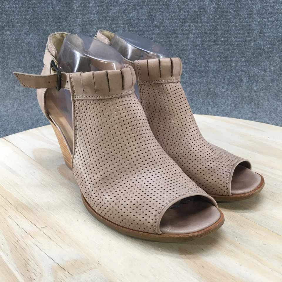 Paul Green Botas Mujer US 10 UK 7.5 Botines Tacones Beige Cuero Punta abierta Foto 3 de 4