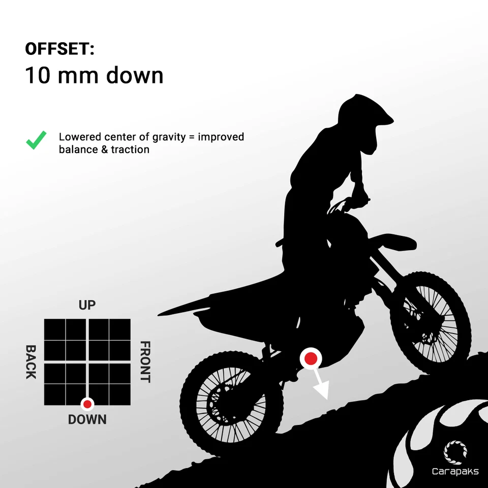 CARAPAKS Foot Pegs fits KTM Husqvarna GASGAS 10 mm lower offset - Изображение 3 из 4