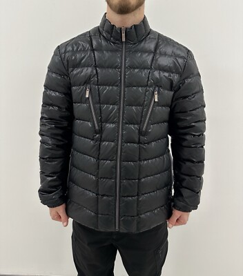 Zegna Sport Navy Blue Down Puffer Men Jacket Coat Nylon Size L | eBay