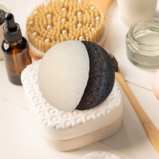2-Pack Konjac Facial Sponges with Bamboo Char...