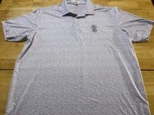 Peter Millar XL Summer Comfort TPC Sawgrass Golf Polo Shirt Blue Pink A17