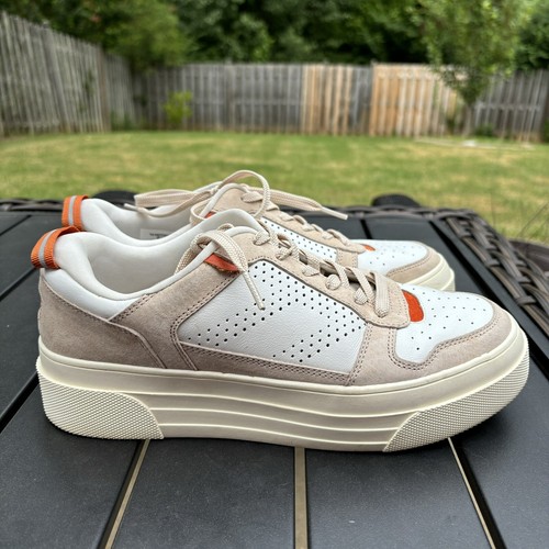 Le TIGRE Midtown Platform Sneaker Size 8.5M TW-MIDTOWN LO 1977 Beige Orange - Picture 2 of 10