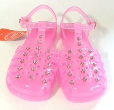 Wonder Nation Size 3 Girls Rhinestone Jelly Sandal Pink