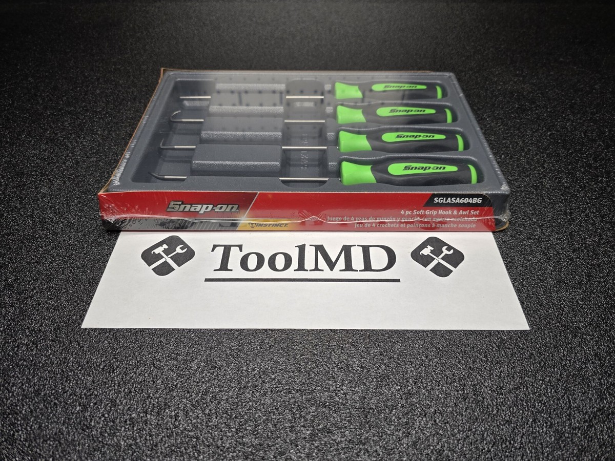 Snap-on Tools USA NEW 4pc GREEN Soft Grip Heavy-Duty Pick Set