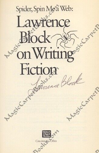 SIGNED Lawrence Block SPIDER SPIN ME A WEB Writer WRITE FICTION Mystery SUSPENSE - Picture 1 of 2