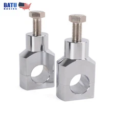 1" Silver Motorcycle Handlebar Risers For Harley Dyna Fatboy Softail Sportster