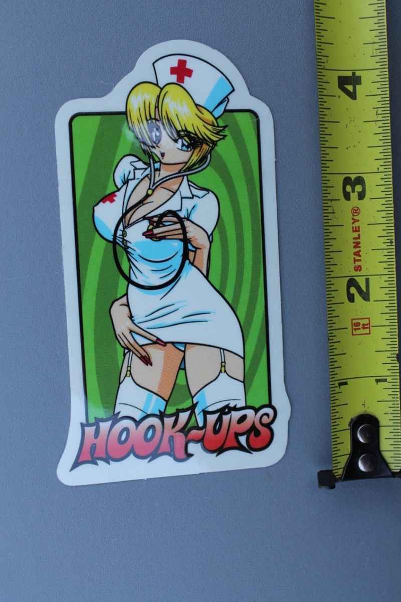 Hook-Ups Skateboards Sexy Nurse Panties Anime Blonde HU6 Skateboarding  STICKER | eBay