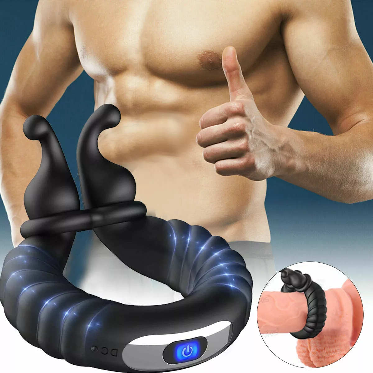 Men Penis Cock Ring Vibrator G-spot Dildo Massager Sex Toys For Women Couples eBay image pic