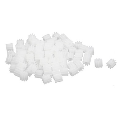 100pcs 9 Teeth 1.95mm Hole Dia Plastic Gear Wheel for Car Motor Shaft *mp