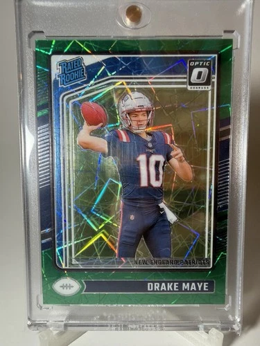 2024 Panini Donruss Optic Rated Rookie Drake Maye #229 Green Velocity Prizm (RC)